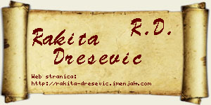 Rakita Drešević vizit kartica